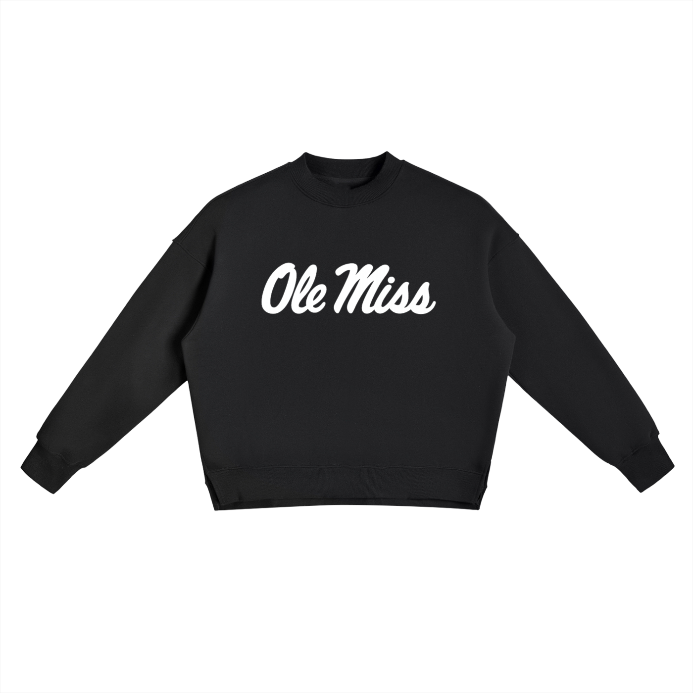 Ole Miss Fleece Side Slit Crewneck Sweatshirt