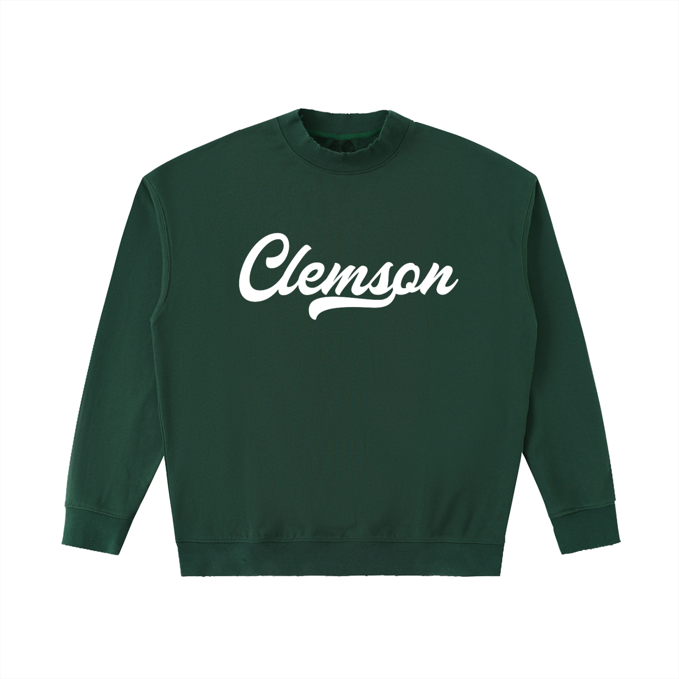 Clemson Drop Shoulder Crewneck - Retro Green