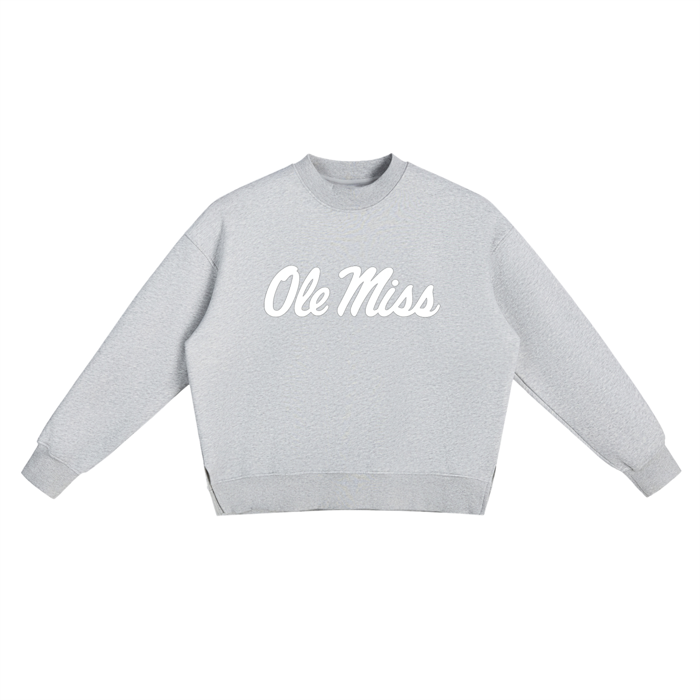 Ole Miss Fleece Side Slit Crewneck Sweatshirt